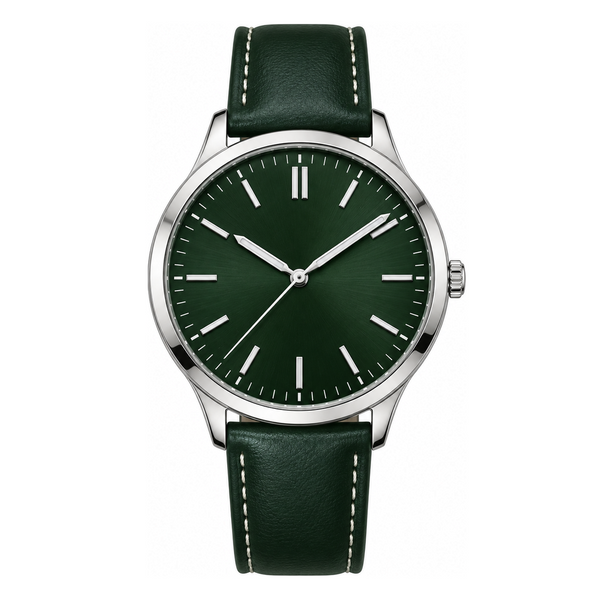 Forest Green Leather Watch