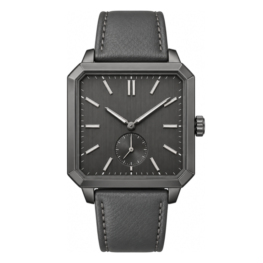 Gunmetal Square Watch