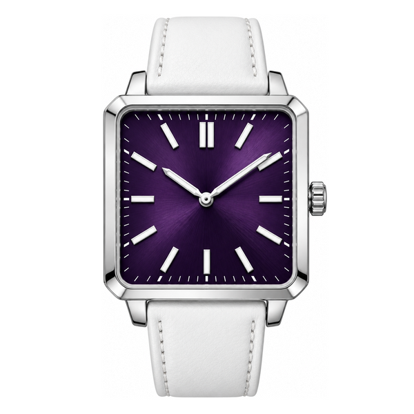 Purple White Square Watch