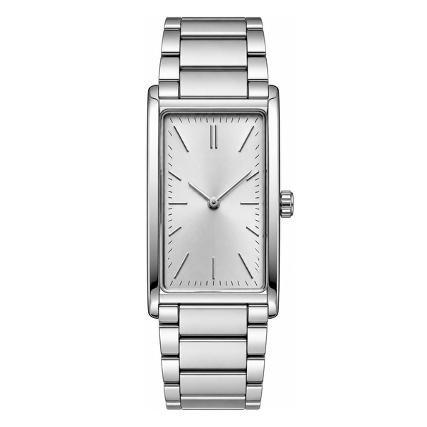 Silver Rectangle Watch