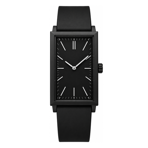 Matte Black Rectangle Watch